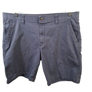 Weatherproof Shorts Mens 40-42"x9.5" Navy Blue Cotton Blend Cargo Stretch Hiking